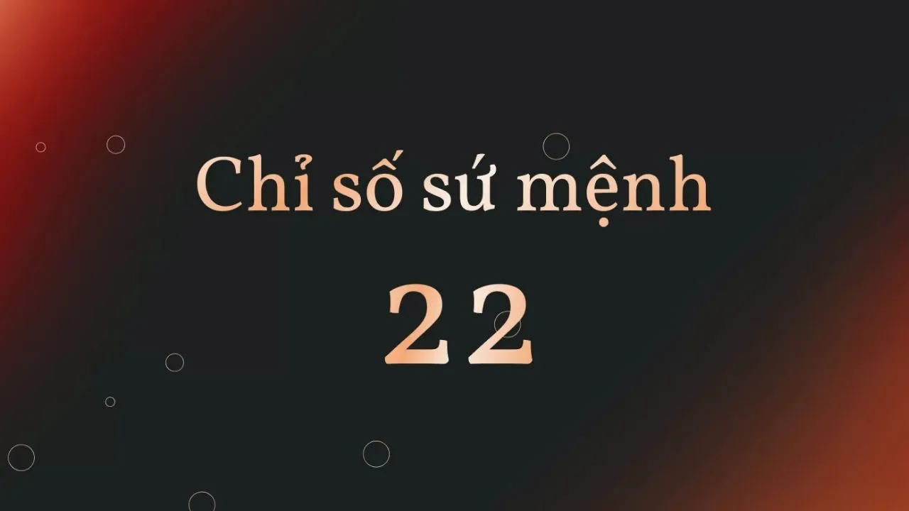 chỉ số sứ mệnh 22